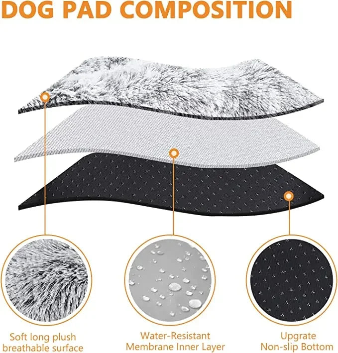 Tapis de lit en peluche pour chien